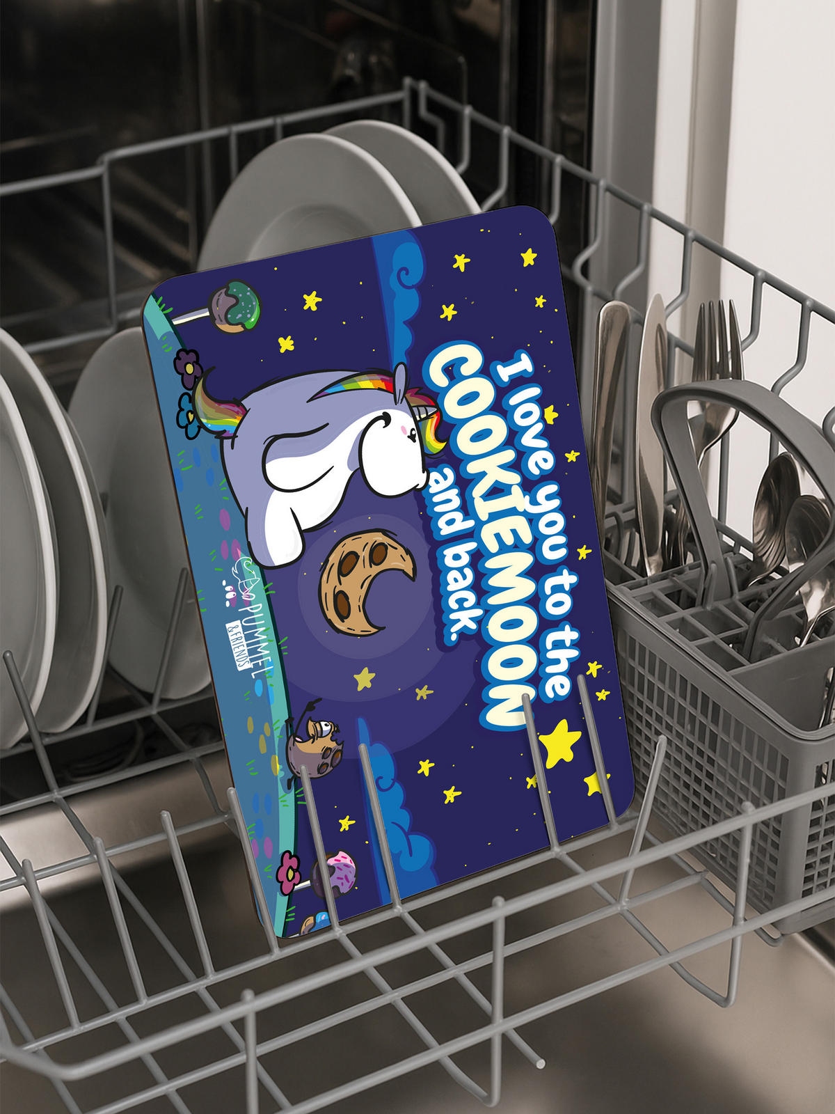 BRETTCHEN Pummeleinhorn Love you to the Cookiemoon Mehrfarbig 14,5 x 23,5 cm - Multicolor, Kunststoff (14.5/23.5cm) - United Labels