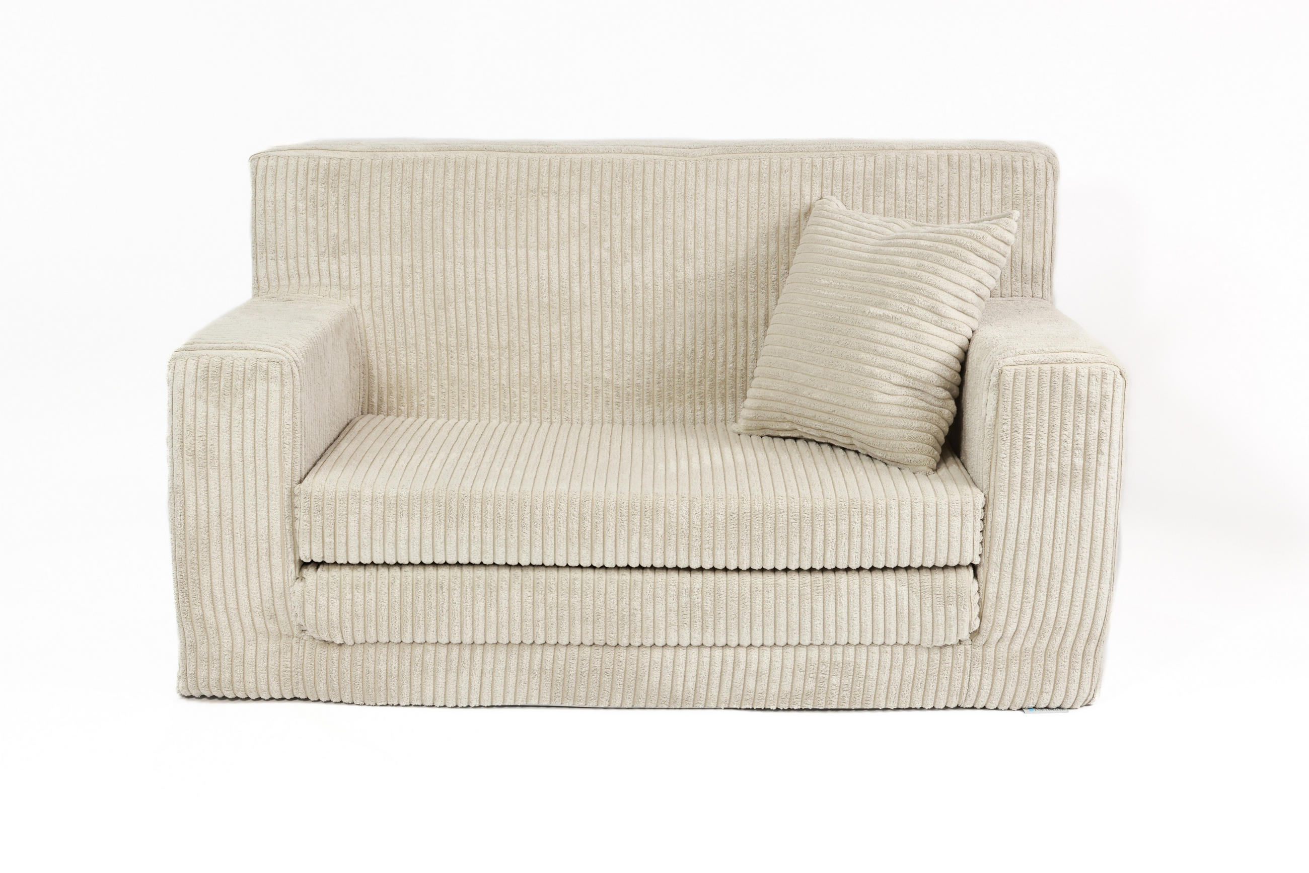 KINDERSOFA aus Kuschel-Cord in Beige - Beige, Textil (83/47/43cm) - Fortisline