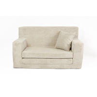 KINDERSOFA aus Kuschel-Cord in Beige - Beige, Textil (83/47/43cm) - Fortisline