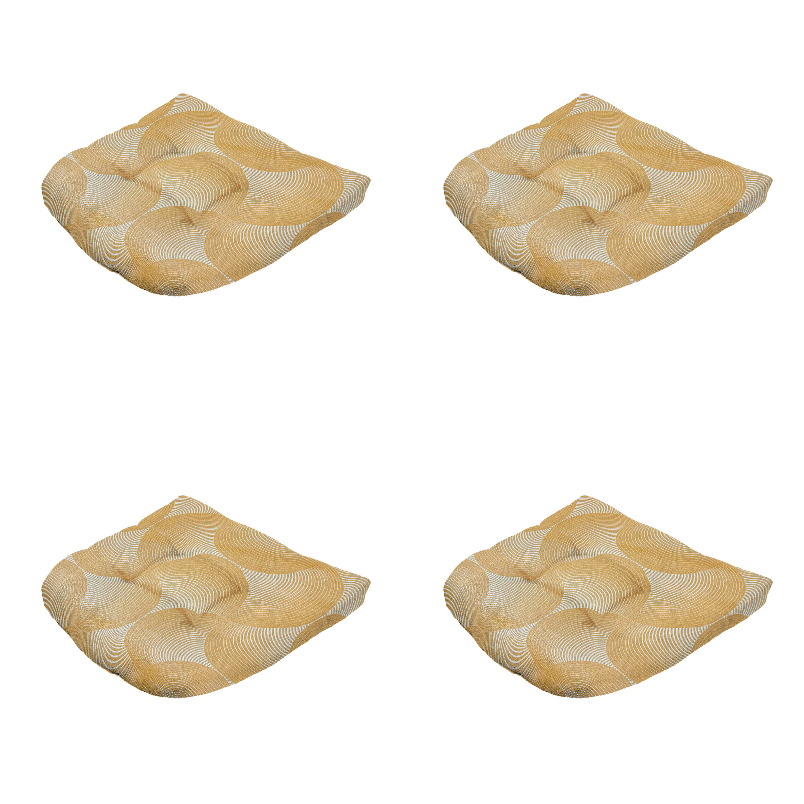 SITZKISSEN Napels - Gelb - 46/46/6 cm - 4er-Set - Gelb, Textil (46/6/46cm) - Madison