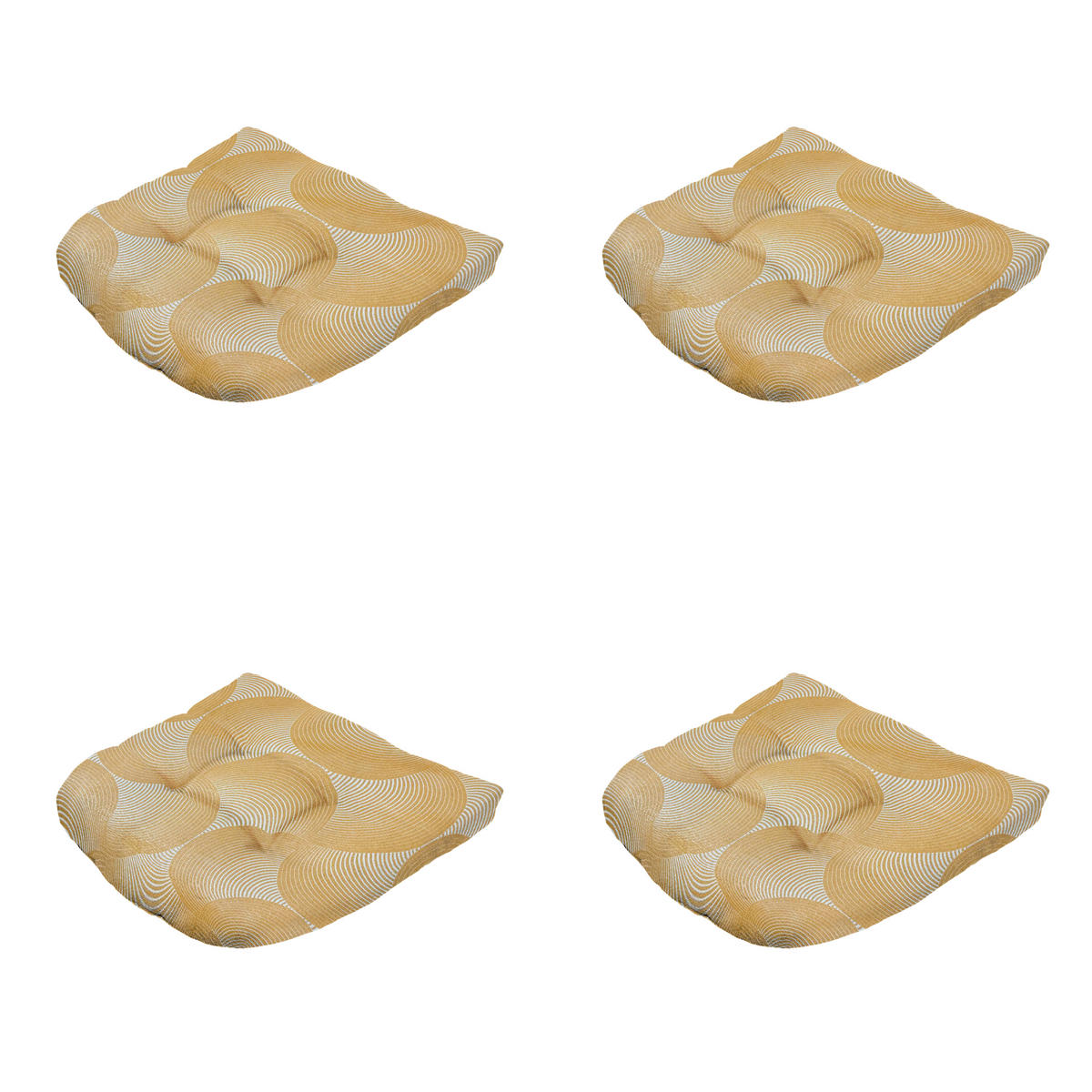 SITZKISSEN Napels - Gelb - 46/46/6 cm - 4er-Set - Gelb, Textil (46/6/46cm) - Madison