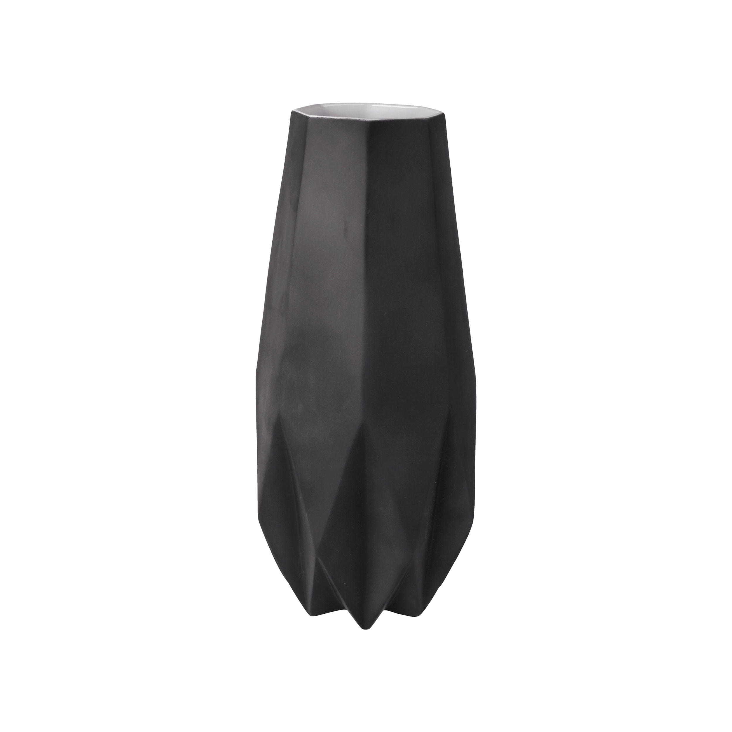 VASE Polygono Star, Biskuit-Porzellan, Grau, 33.5 cm - Grau, Keramik (33.5cm) - Goebel