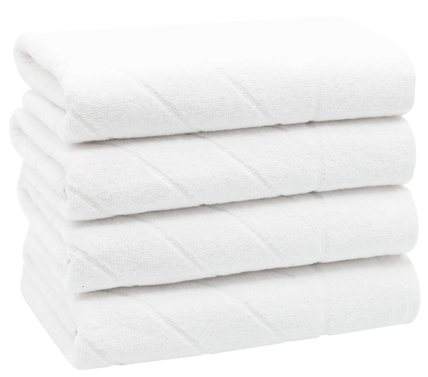 HANDTÜCHER, 4er-Set, 50x100 cm, 100% Baumwolle, Weiß - Weiß, Textil (50/100cm) - Zollner