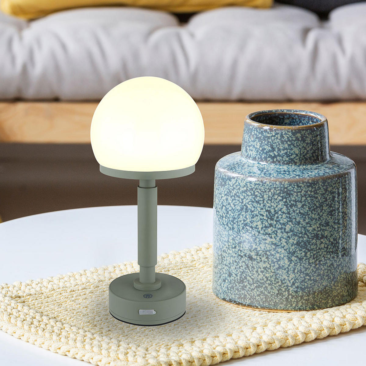 LED TISCHLEUCHTE Haku Grün - Grün, Kunststoff (14/14/29.5cm) - Globo Lighting