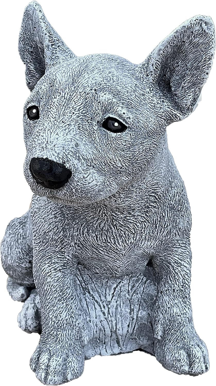 STEINFIGUR Bullterrier, frostfest, massiver Steinguss - Grau, Stein (11/18/15cm) - stoneandstyle