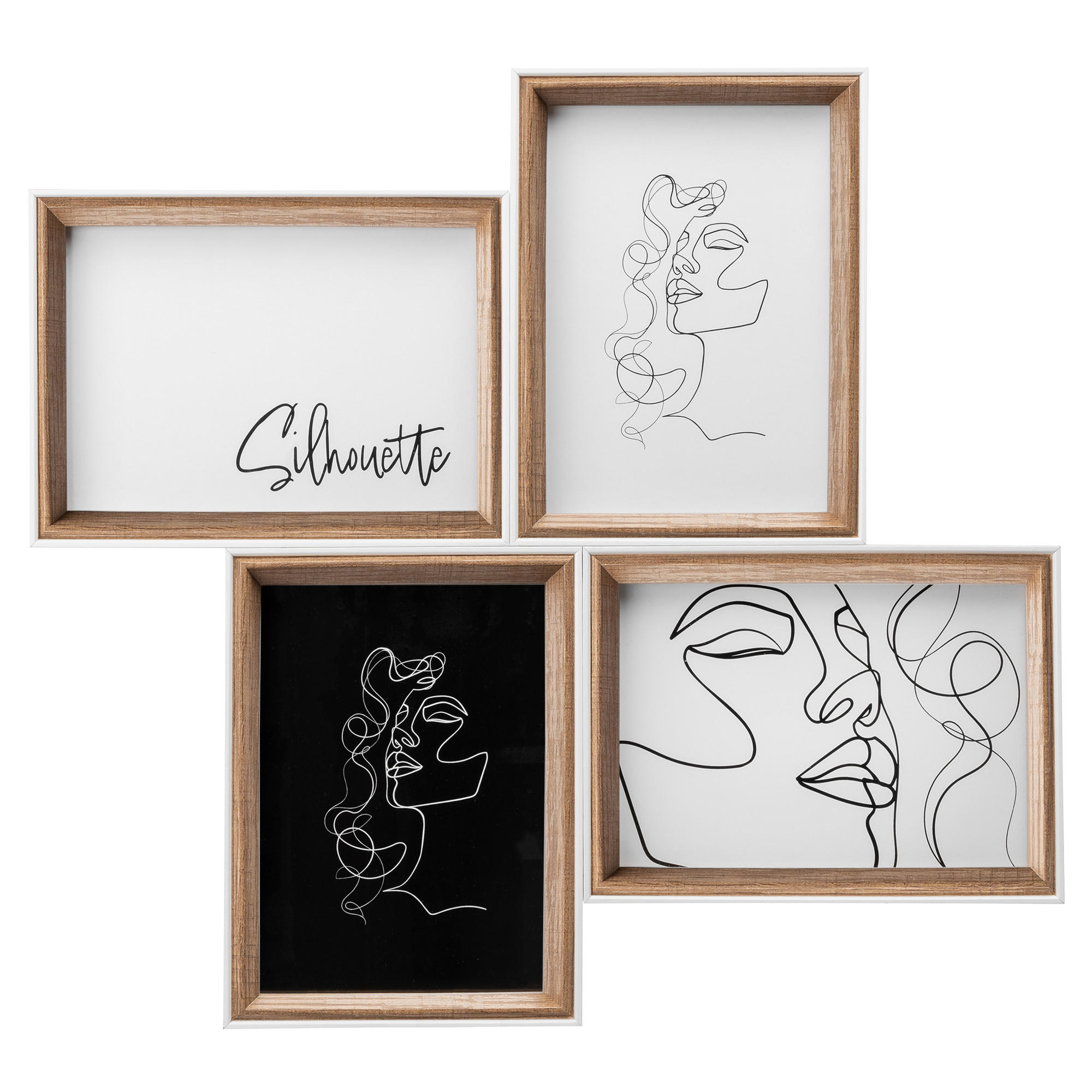 BILDERRAHMEN Silhouette Holzgalerie, 4x13x18 cm, Buche - Buchefarben, Holzwerkstoff (43/39/2cm) - walther design