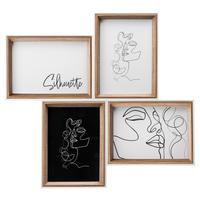 BILDERRAHMEN Silhouette Holzgalerie, 4x13x18 cm, Buche - Buchefarben, Holzwerkstoff (43/39/2cm) - walther design