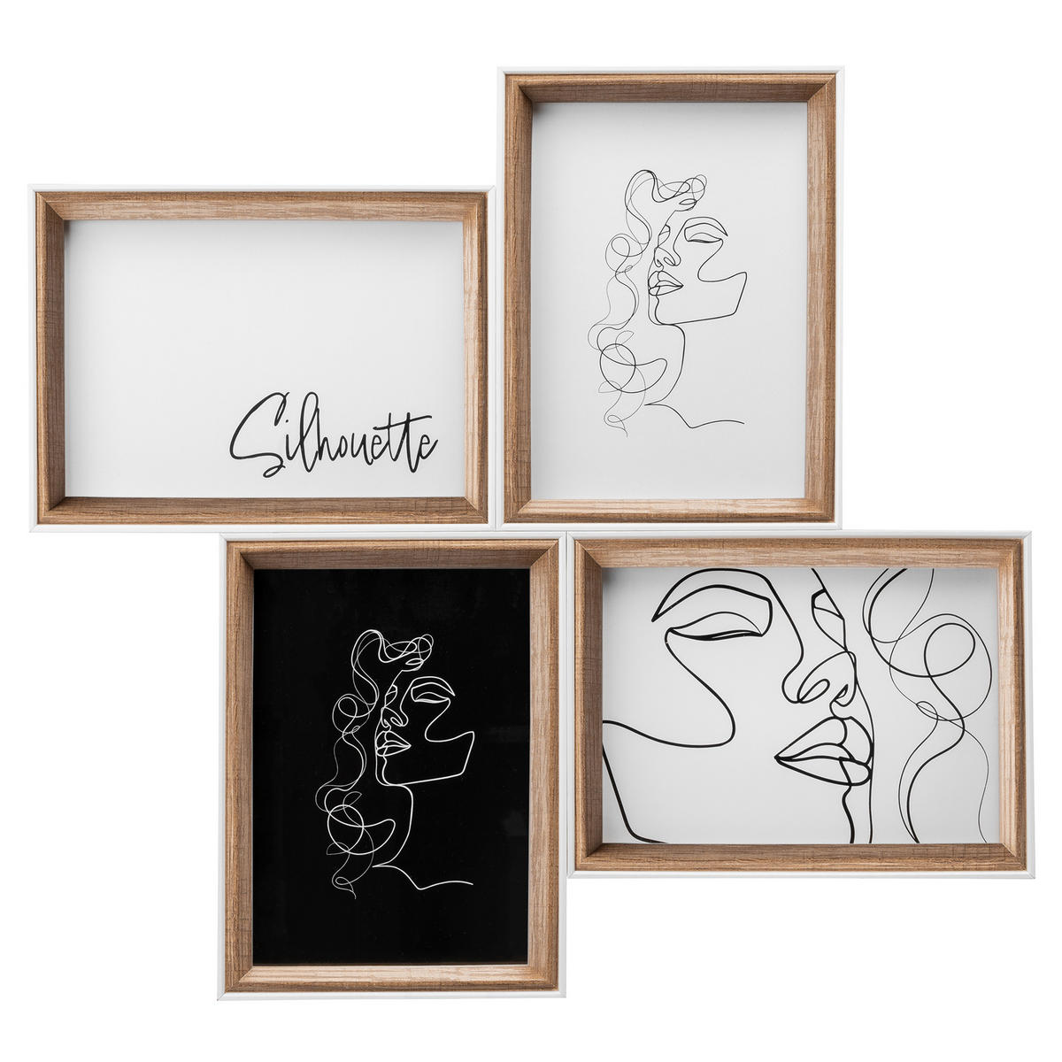 BILDERRAHMEN Silhouette Holzgalerie, 4x13x18 cm, Buche - Buchefarben, Holzwerkstoff (43/39/2cm) - walther design