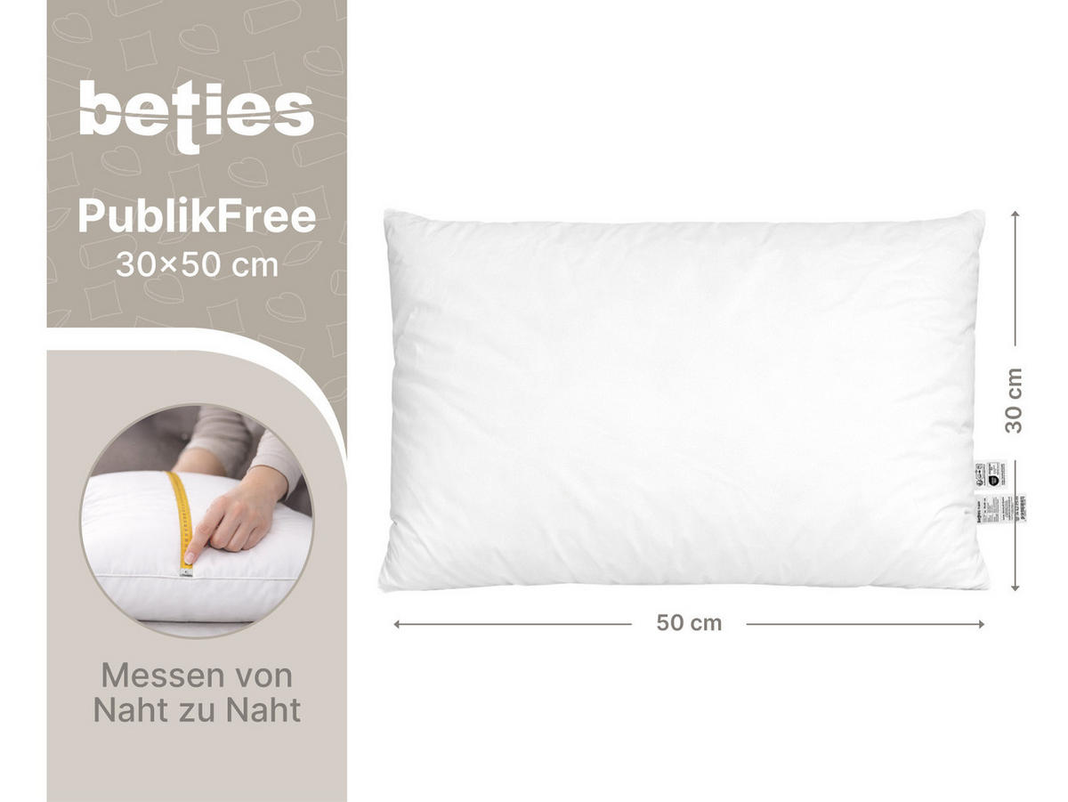 KISSENFÜLLUNG PublikFree Faserbällchen 30/50 cm - Weiß, Naturmaterialien/Kunststoff (30/50cm) - beties Heimtextil