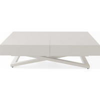 COUCHTISCH Cavetta U höhenverstellbar ausziehbar, Kaschmir Beige 120-200/80/27-76 cm - Kaschmir, Holzwerkstoff/Metall (80/120/76cm) - WFL GROUP