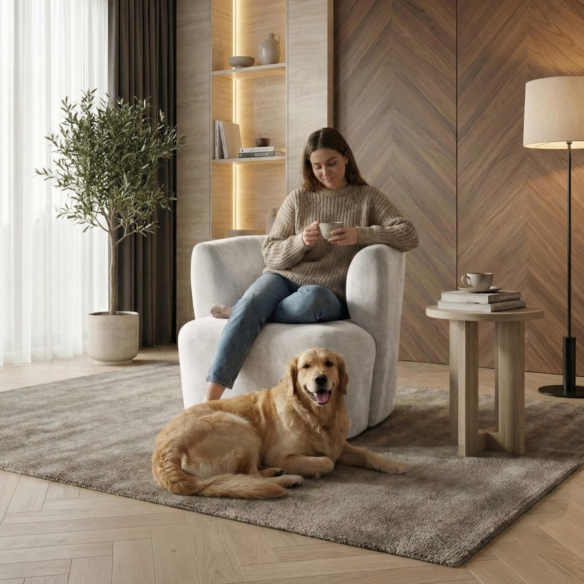 SESSEL Nori beige velour - Beige/Schwarz, Kunststoff/Textil (75/68/72cm) - Beautysofa