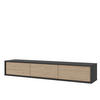 LOWBOARD LIVIA 180x36x32 cm mit 3 Türen Anthrazit - Eichefarben/Anthrazit, Holzwerkstoff (180/32/36cm) - MASSENO
