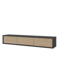 LOWBOARD LIVIA 180x36x32 cm mit 3 Türen Anthrazit - Eichefarben/Anthrazit, Holzwerkstoff (180/32/36cm) - MASSENO