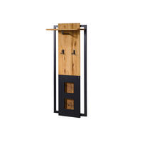 WANDGARDEROBE 64x30x160 Wildeiche natur lackiert / geölt KITZBÜHEL #134 - Naturfarben, Holz (64/160/30cm) - Massivmoebel24