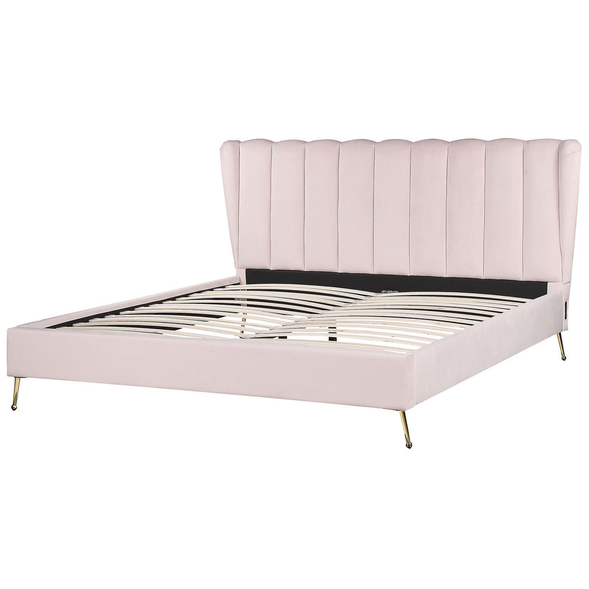 POLSTERBETT 180/200cm Rosa Miribel - Pink, Textil (180/200cm) - Beliani