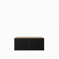 ZÁVĚSNÝ TV STOLEK MIVO, 100/41/40 cm, dub Artisan - černá/dub artisan, kompozitní dřevo (100/41/40cm) - MASSENO