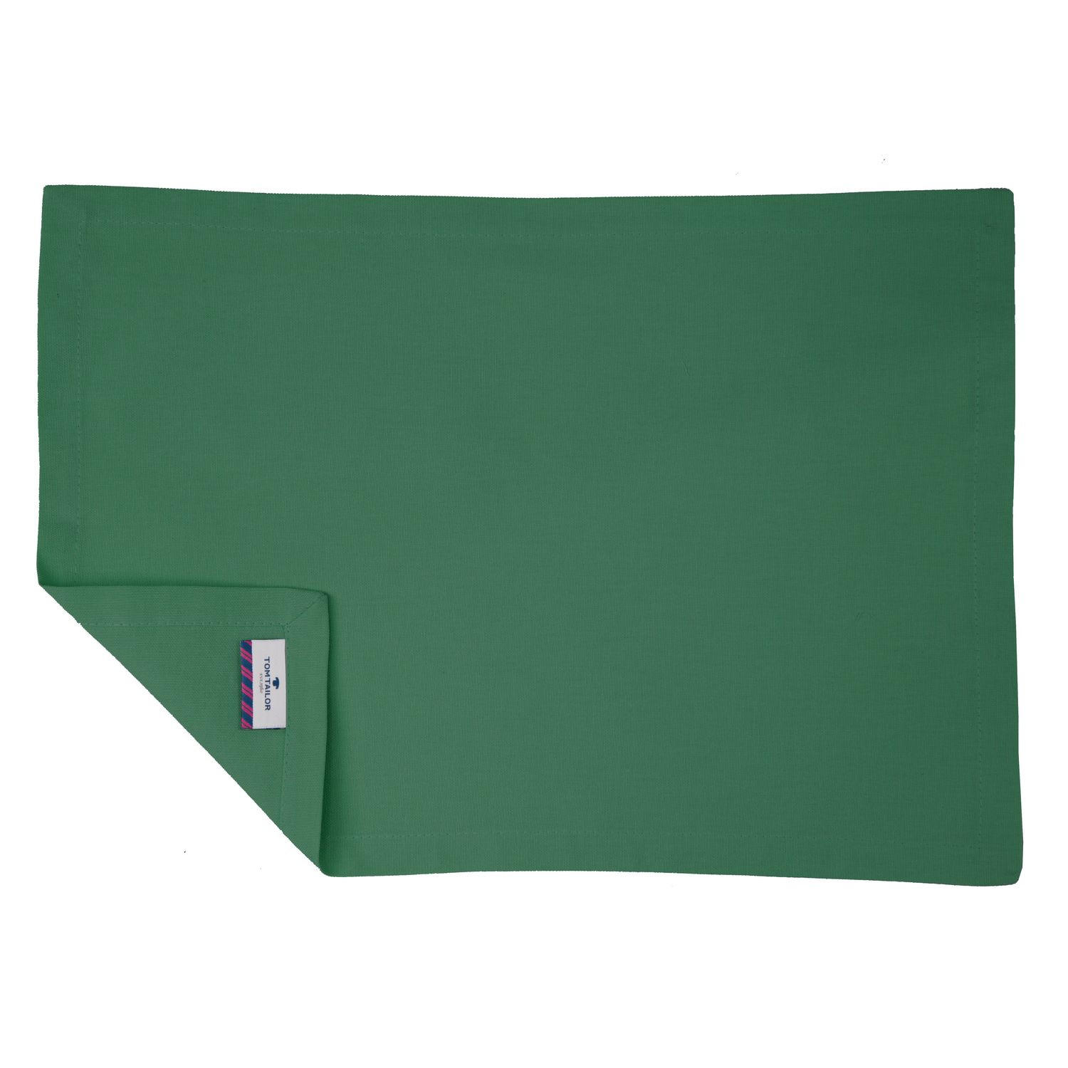 TISCH-SET 6 TEILIG DOVE - Dunkelgrün, Textil (35/50cm) - Tom Tailor