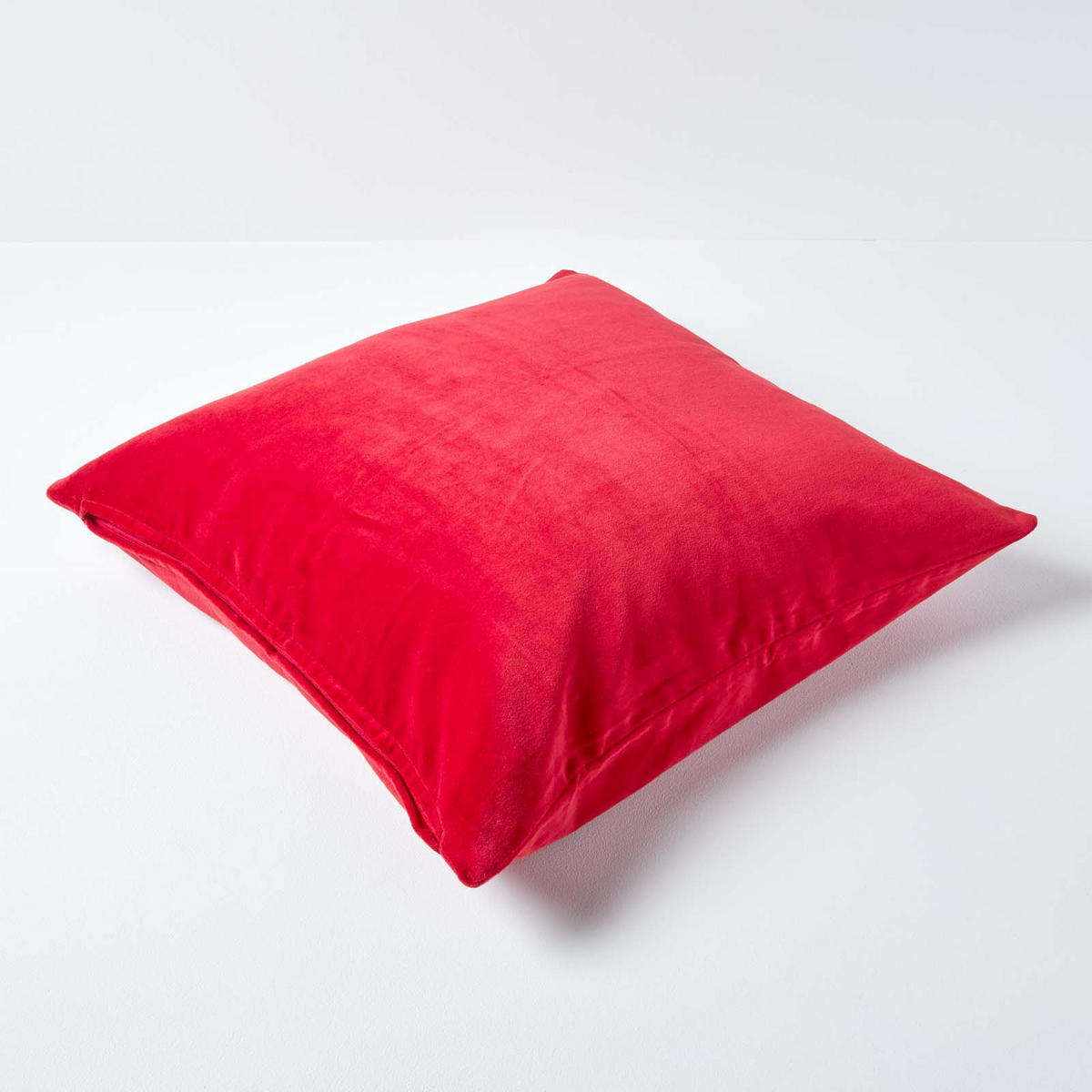 KISSENHÜLLEN 2er-Set Baumwollsamt rot 40/40 cm - Rot, Textil (40/40cm) - Homescapes