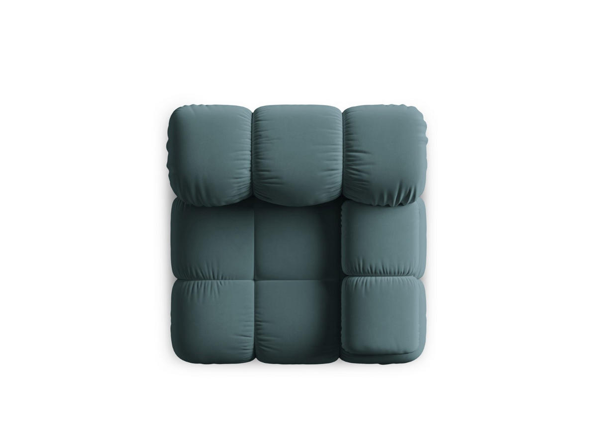 MODUL rechts Bellis aus Samt petrol - Petrol, Textil (94/70/94cm) - Micadoni