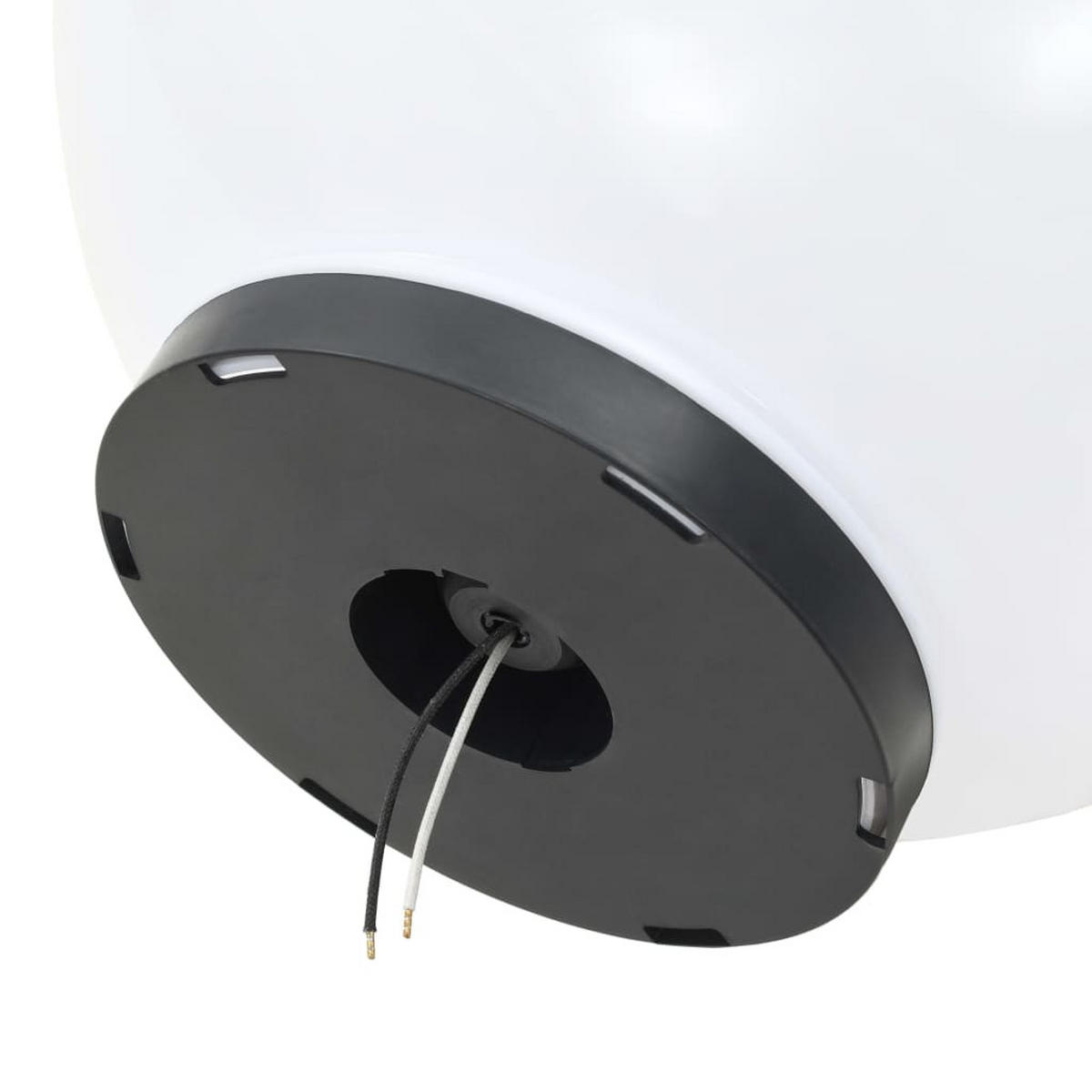 LED-GARTENLEUCHTEN 2Er Set Kugelförmig 40 Cm Pmma - Weiß, Kunststoff (40/40/40cm) - vidaXL