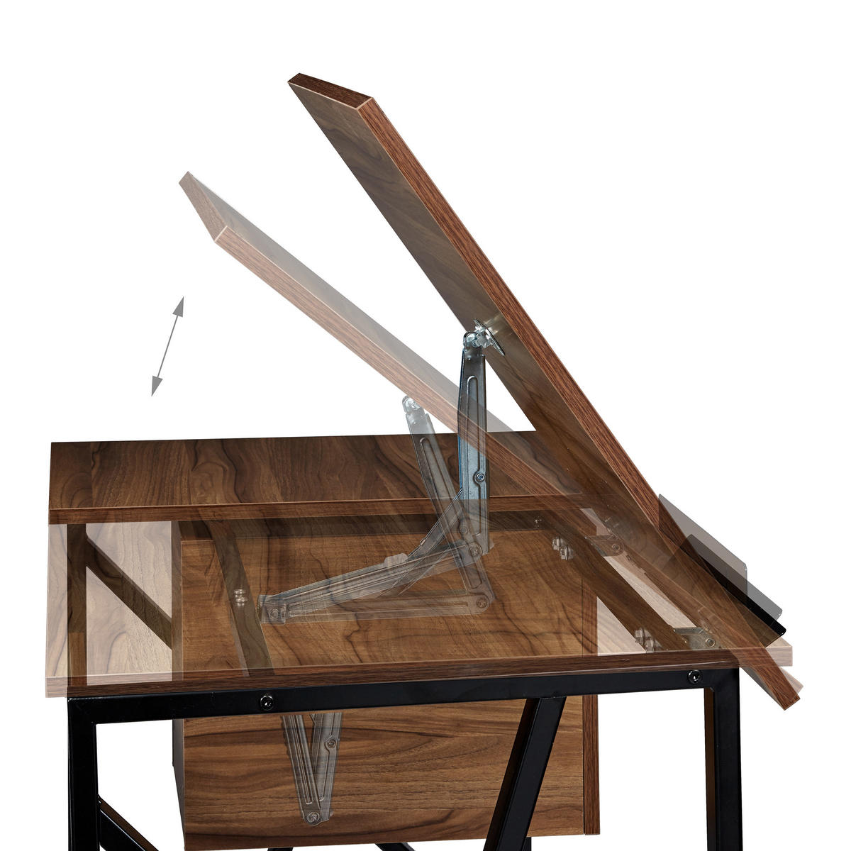 SCHREIBTISCH - Multicolor, Holzwerkstoff/Metall (55/110/75cm) - Relaxdays
