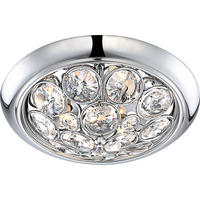 LED DECKENLEUCHTE Celia Silber Kristalloptik - Silberfarben, Metall (27/27/10cm) - Globo Lighting
