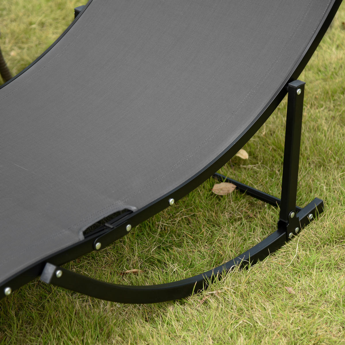 SONNENLIEGE DE-07654 2er-Set, S-Form, klappbar, Aluminium Dunkelgrau - Dunkelgrau, Metall (61/63/165cm) - ComfortXL