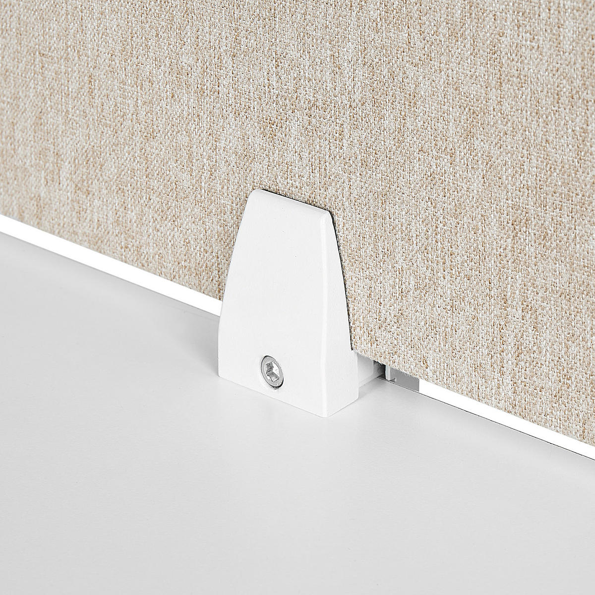 SCHREIBTISCHTRENNWAND 130 x 40 cm Beige Wally - Beige, Textil (130/40/2cm) - Beliani