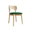 WOHNZIMMER STUHL KT64, Holzfarbe: Buche - Buchefarben/Grün, Holz/Textil (48/80/51cm) - MIRJAN24
