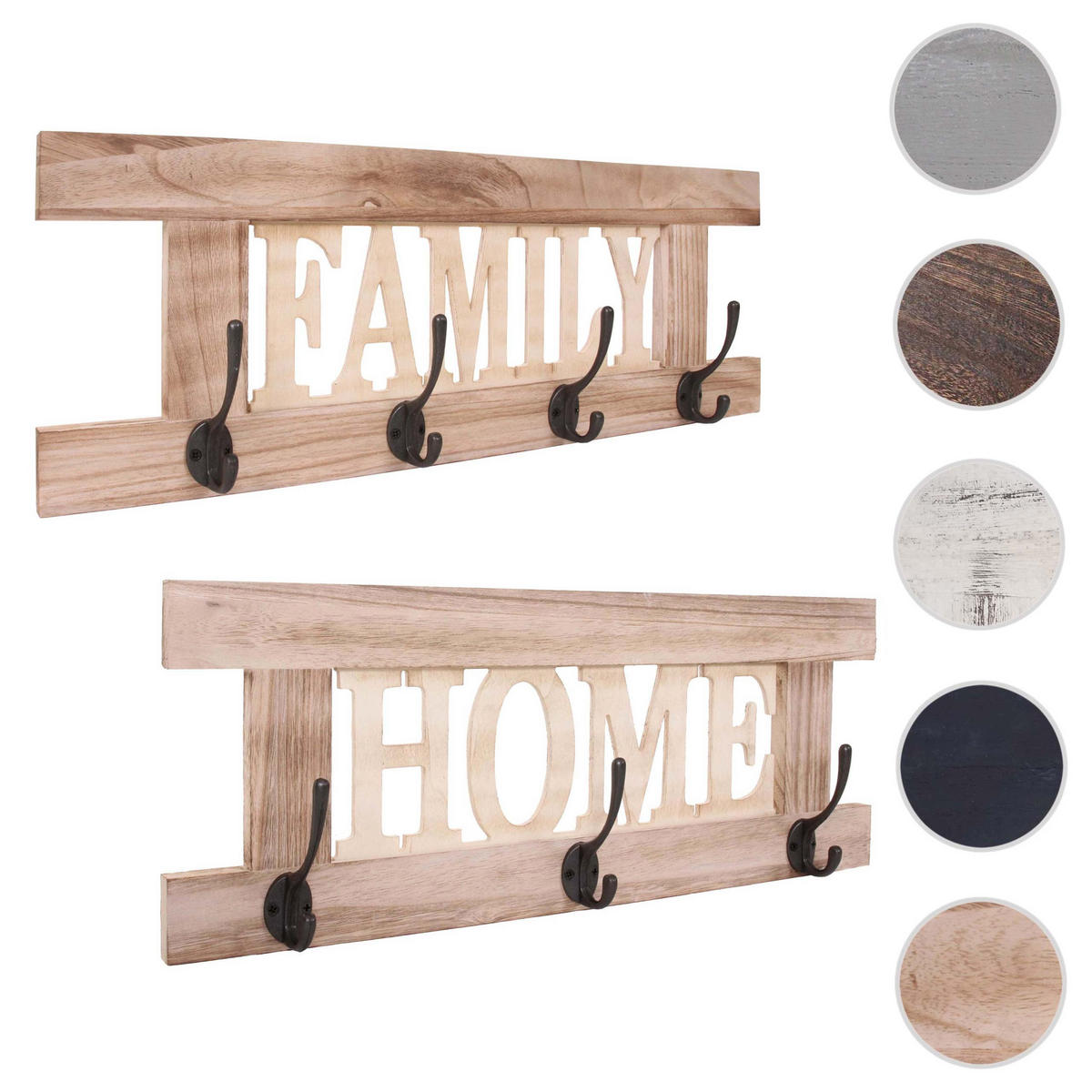 WANDGARDEROBE SHABBY Eiche hell - Eiche Artisan, Holz (60/21/7cm) - Jamb