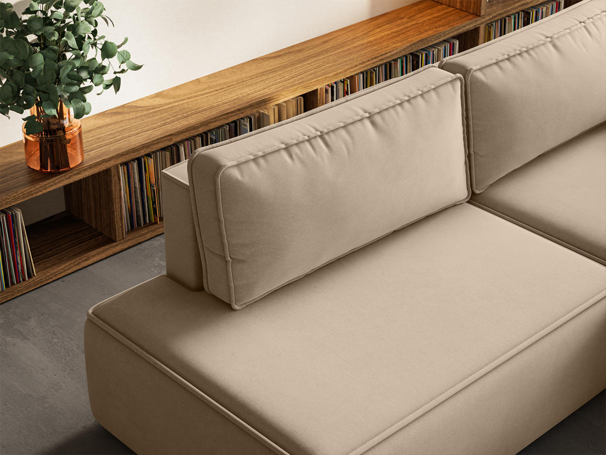 ECKSOFA Sarro mit Schlaffunktion, Beige - Beige, Textil (260/165cm) - Fedve