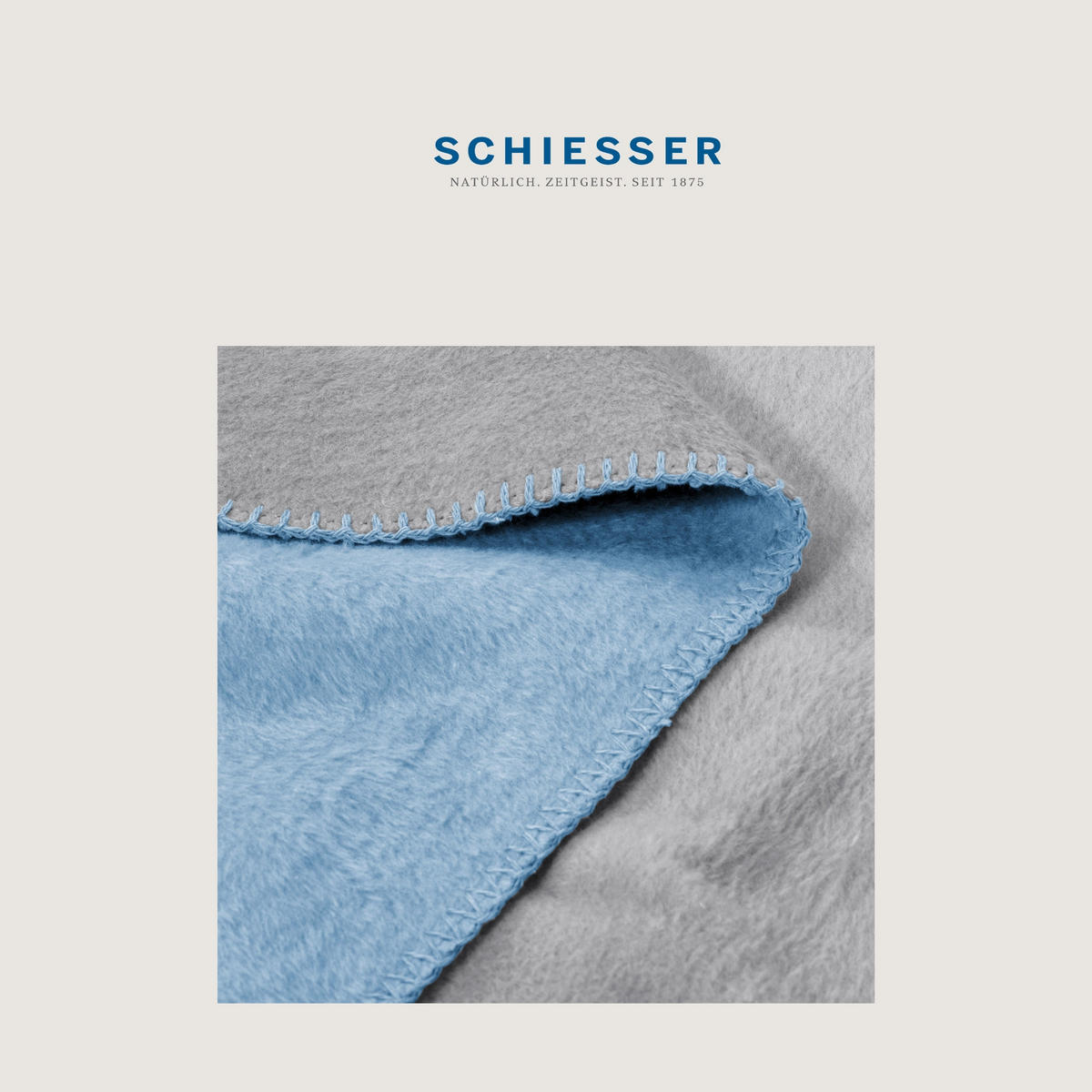 WOHNDECKE Klara - 150 x 200 cm - Hellblau - Hellblau, Textil (150/200cm) - SCHIESSER