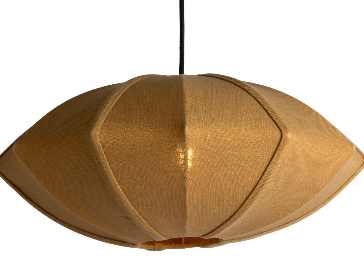 HÄNGELAMPE Paris Disc - Grün - 22 cm - Grün, Textil (50/50/22cm) - Leitmotiv