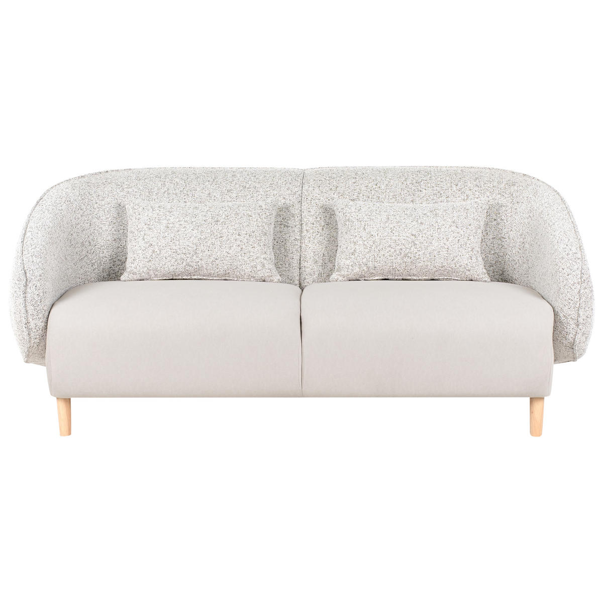 POHOVKA Látka Světle béžová Umea - hnědá/béžová, textil (190/78/85cm) - Beliani