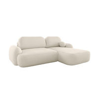 ECKSOFA MIVARO Schlaffsofa Boucle Beige (RECHTS) - Beige, Textil (276/176cm) - Luxkor24