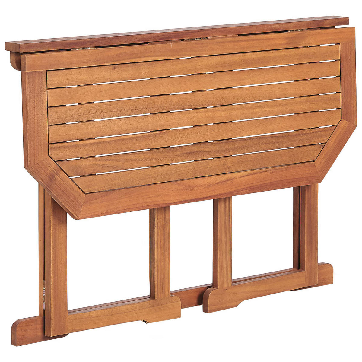 GARTENTISCH 110/47 cm Massivholz Heller Holzfarbton Treia - Hellbraun, Holz (110/74/47cm) - Beliani