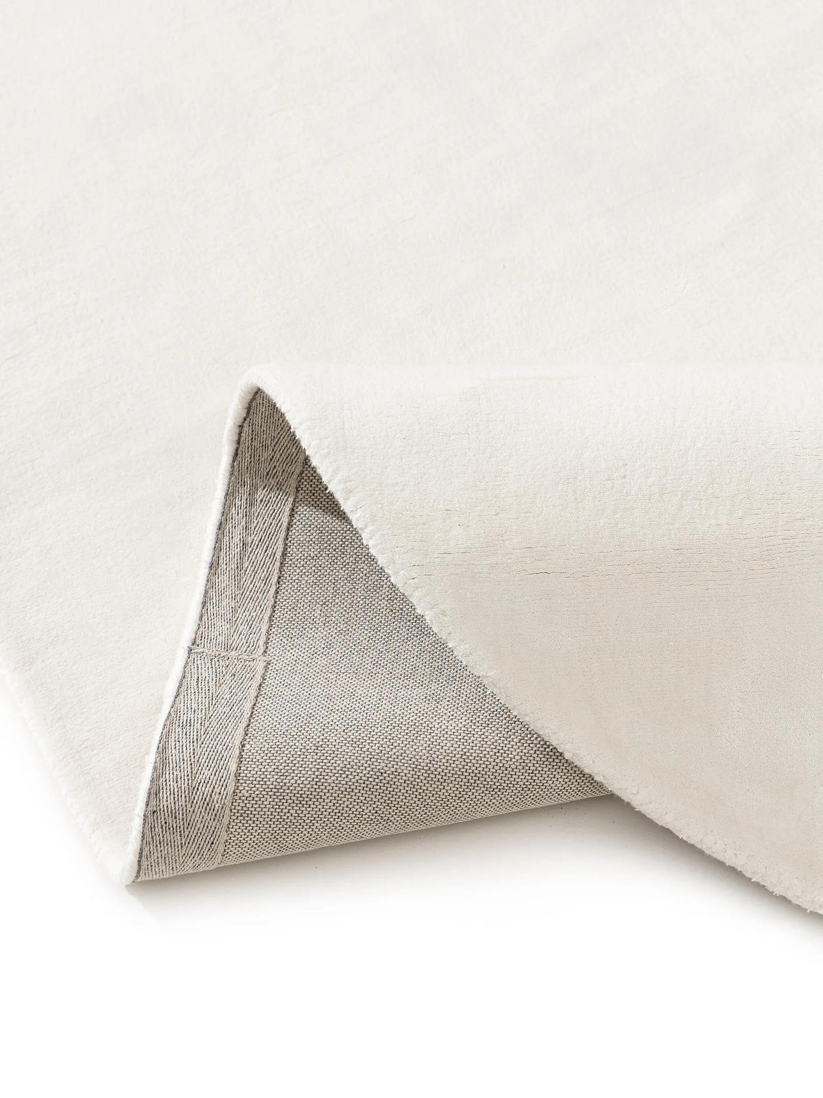 VISKOSETEPPICH OVAL Nela Ivory 150x230 cm - Creme, Textil (150/230cm) - benuta Pure