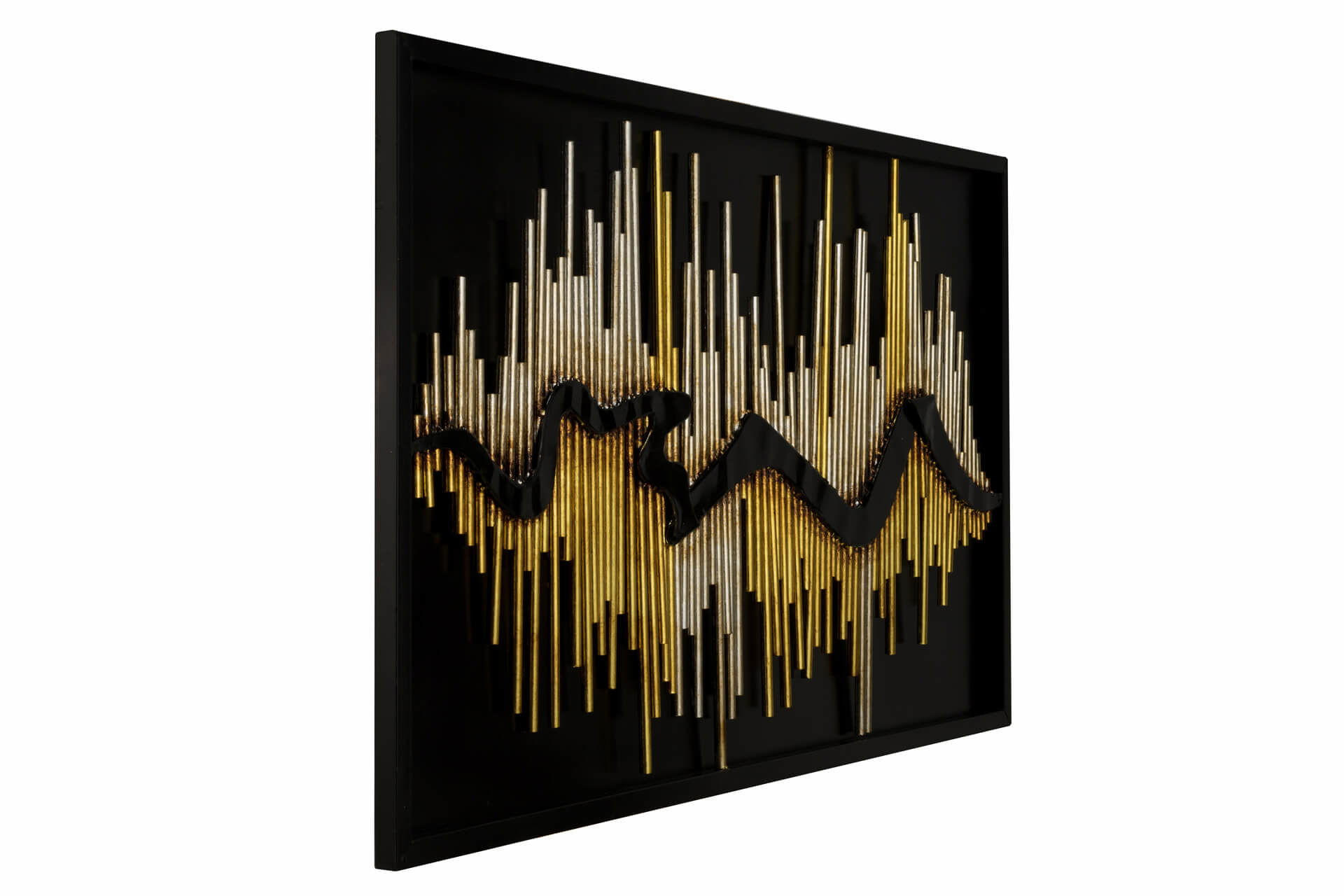 METALLBILD Gold 120/60 cm - Silberfarben/Goldfarben, Metall (7.95/60cm) - KUNSTLOFT