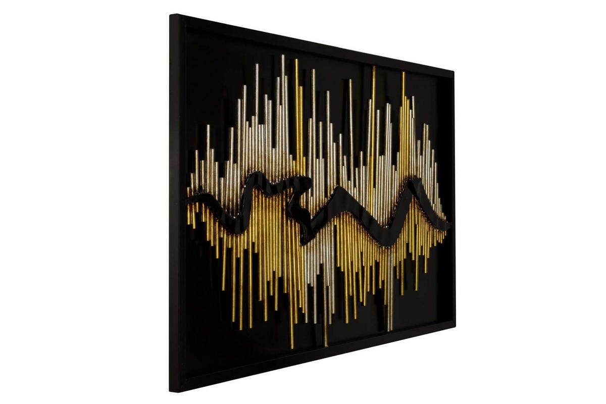 METALLBILD Gold 120/60 cm - Silberfarben/Goldfarben, Metall (7.95/60cm) - KUNSTLOFT