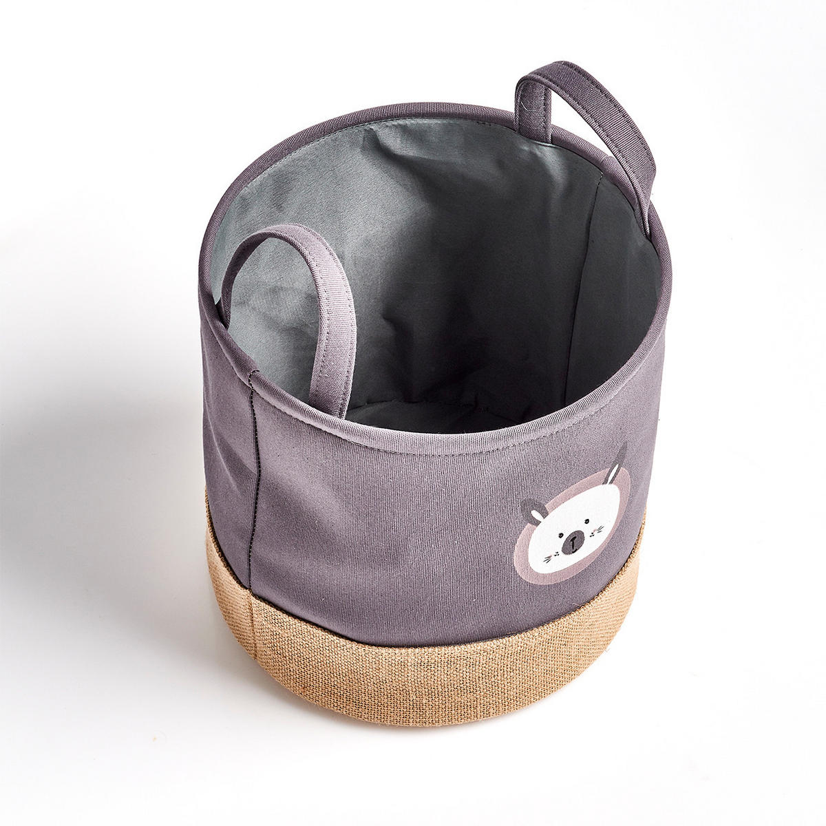 AUFBEWAHRUNGSKORB Hase - Grau, Jute - Ø 30cm - Dunkelgrau, Textil (30/30cm) - Zeller Present