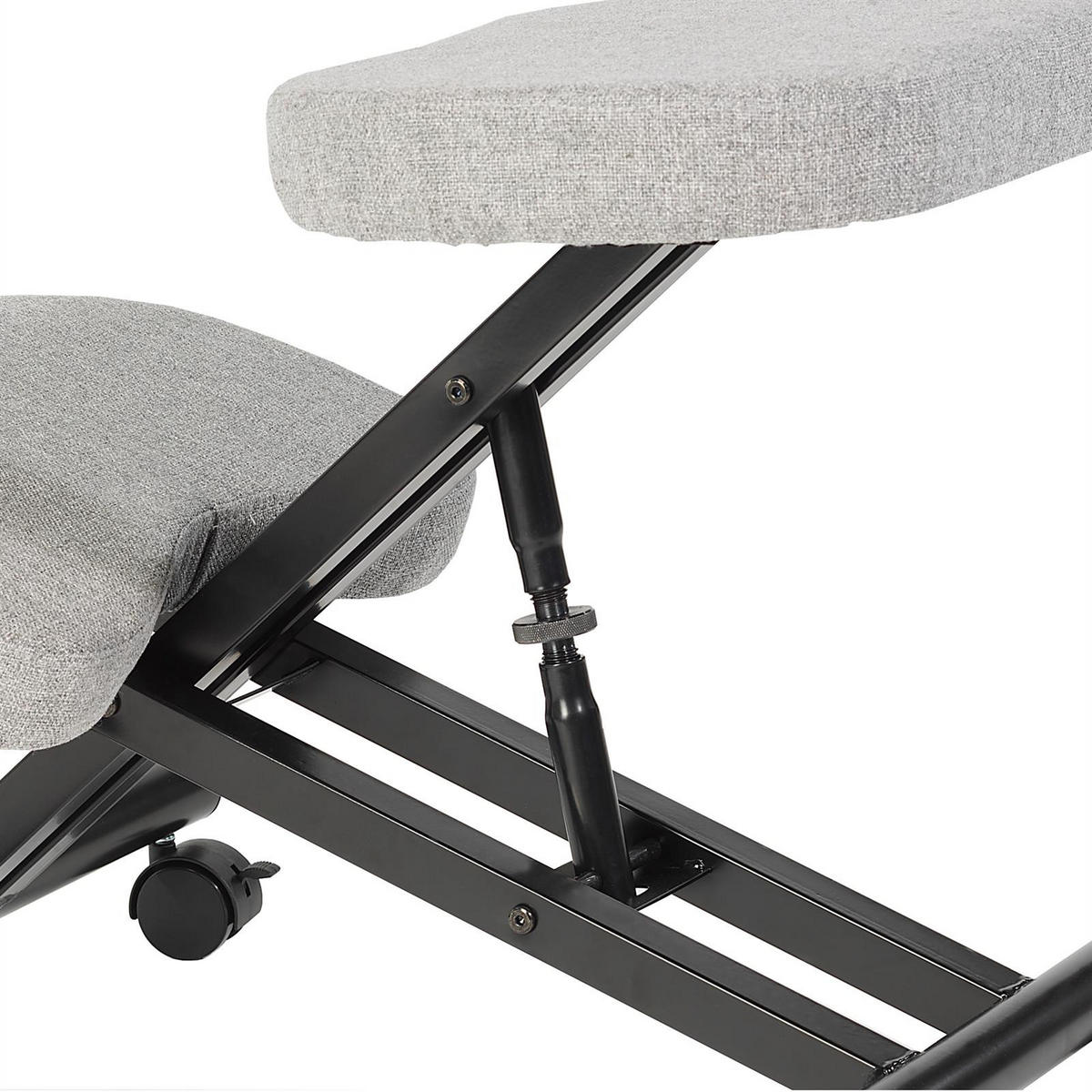 KNIESTUHL ROBERT - Schwarz/Grau, Textil/Metall (47/62/68cm) - IDIMEX