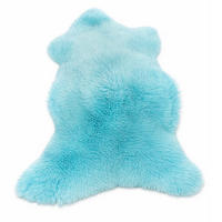 FELL Öko Lammfell Schaffell Türkis Hellblau ca. 90 cm - Türkis/Hellblau, Fell (50/90cm) - Provellus
