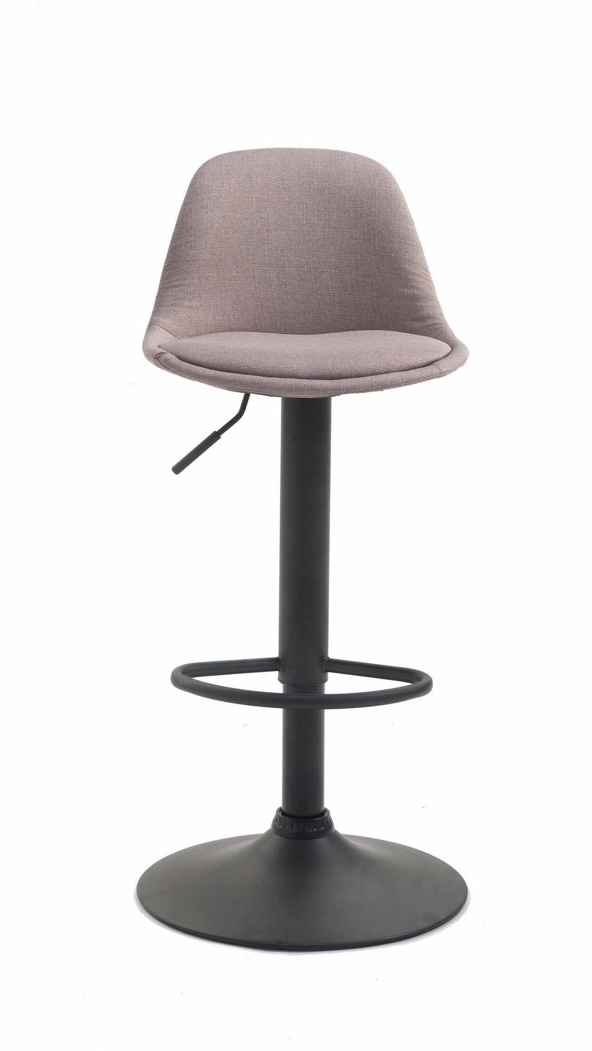 BARHOCKER Stoff taupe - Taupe/Schwarz, Textil/Metall (39/82/43cm) - CLP