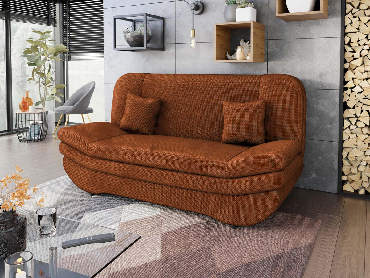 SCHLAFSOFA Weronika - Schwarz/Bronzefarben, Holz/Kunststoff (200/95/90cm) - MIRJAN24