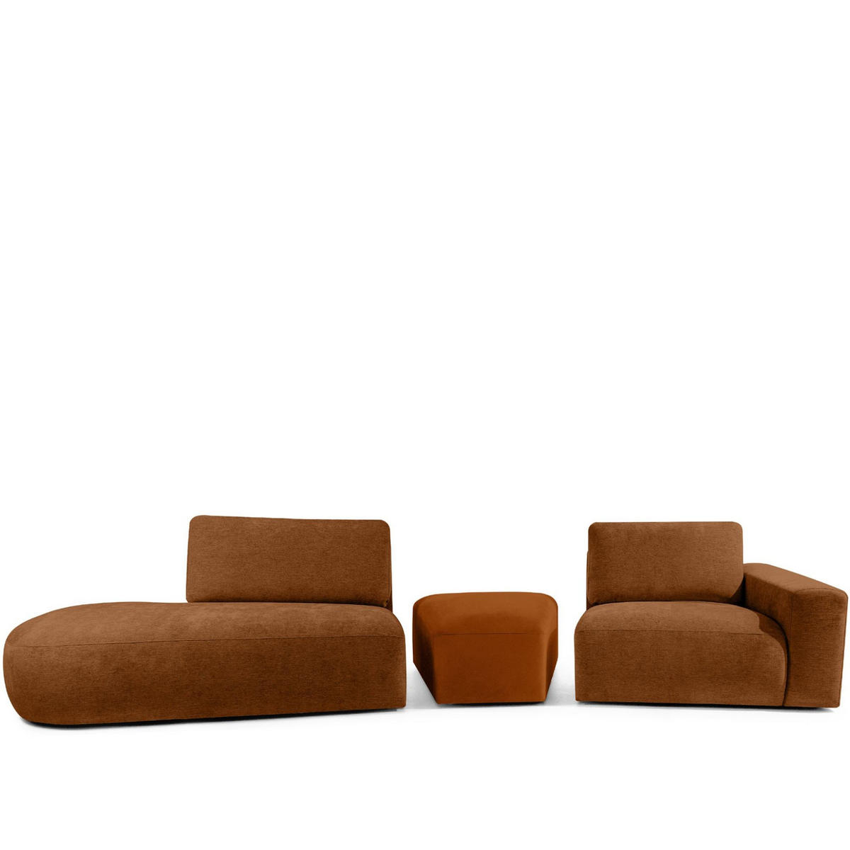4-SITZER ECKSOFA ZUCCO Chenille links, Kupfer - Kupferfarben, Textil (350/84/105cm) - KONSIMO®