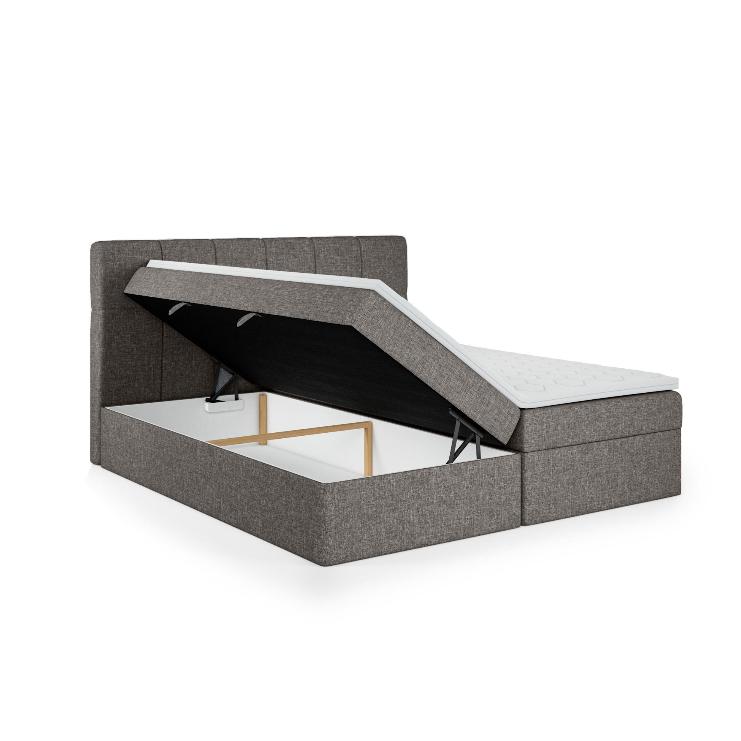 BOXBETT Mokpo 200x200 cm, Grau - Grau, Textil (200/200cm) - Fedve