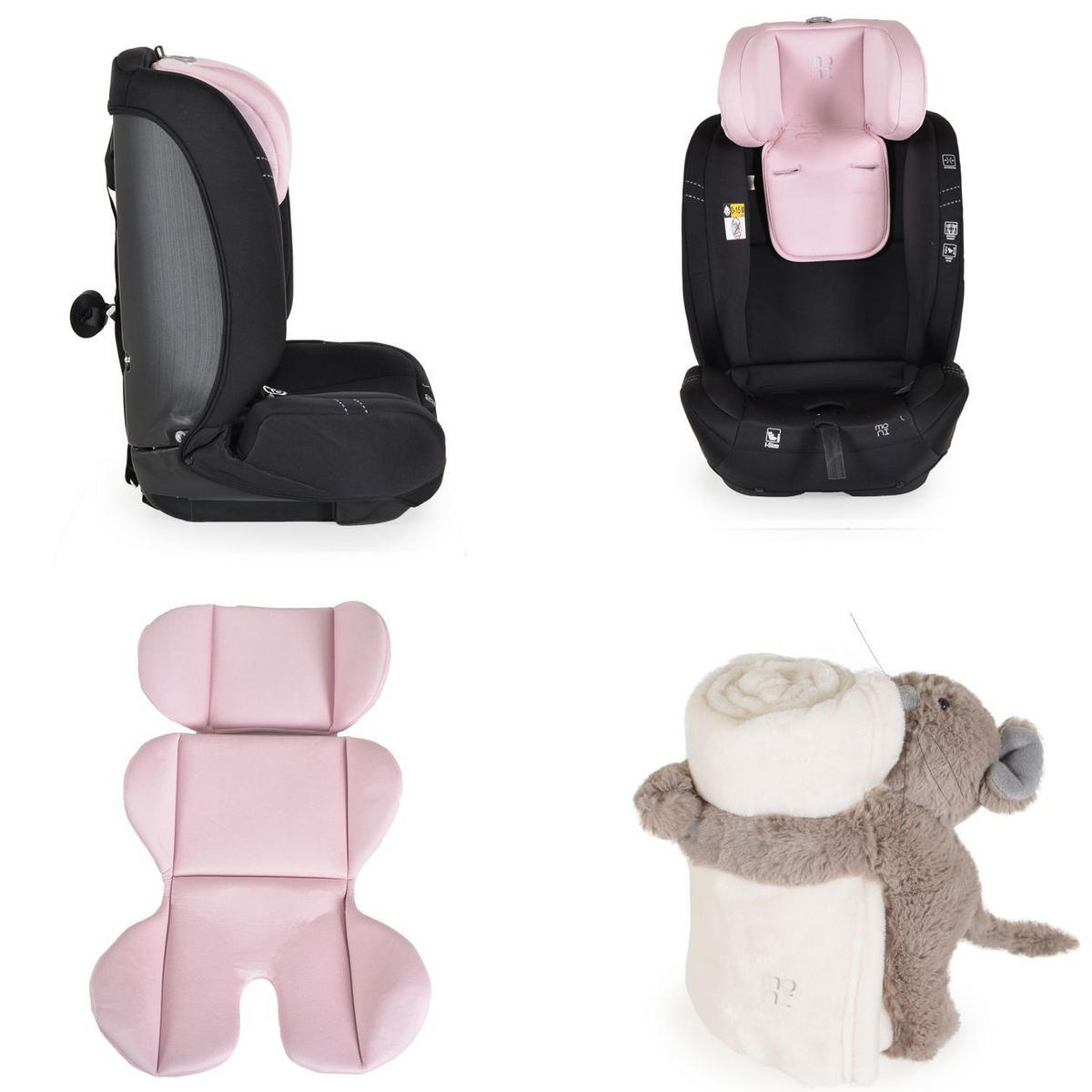 KINDERSITZ i-Size Start rosa (76-150cm) Kopfstütze verstellbar, Kuscheltier - Rosa, Kunststoff (45/60/46cm) - Moni