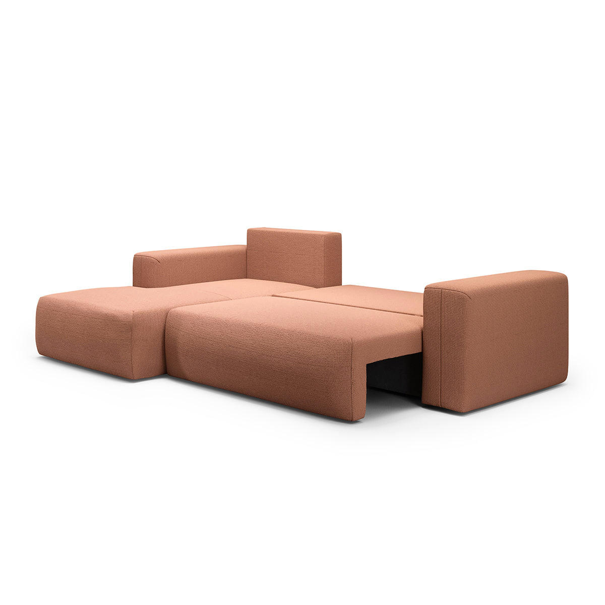 ECKSOFA Bliss 3 Sitzplätze Kupfer - Orange, Holz (268/163cm) - Petits-meubles