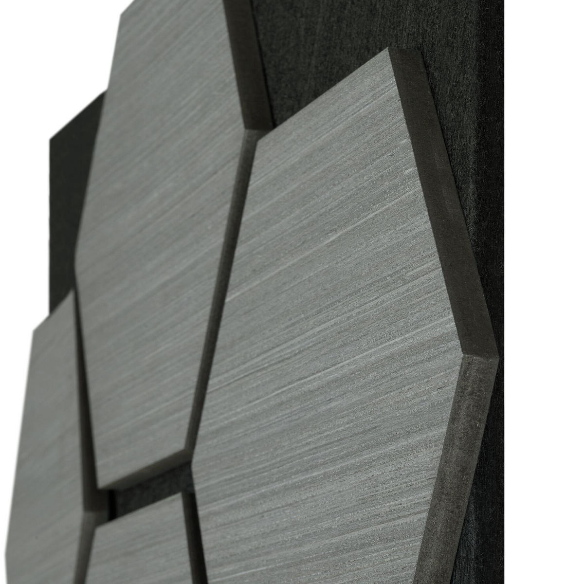 AKUSTIKPANEELE Sonic Shield, je 76 x 62 x 1,8 cm, Größe flexibel anpassbar, Eiche hellgrau - Eichefarben/Hellgrau, Holz (62/1.8/76cm) - tectake