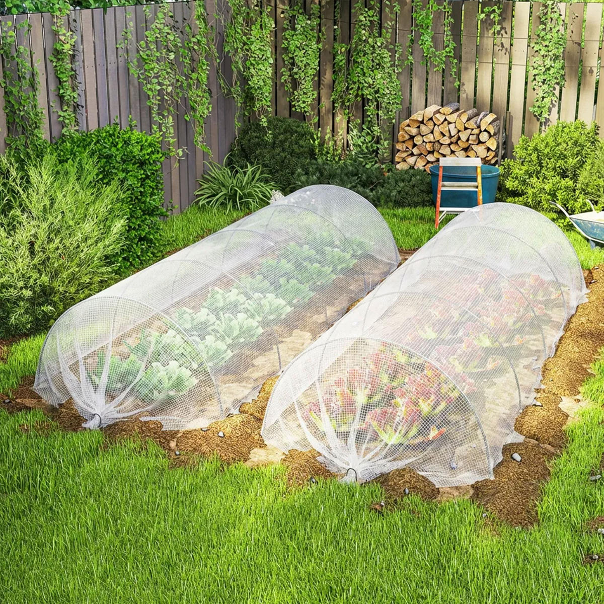 ABDECKPLANE PE Weiß - Weiß, Kunststoff (600/400/1cm) - Outsunny